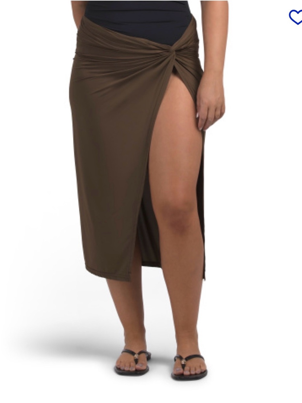 AquaAura Brown Alice Cover-Up Sarong Skirt